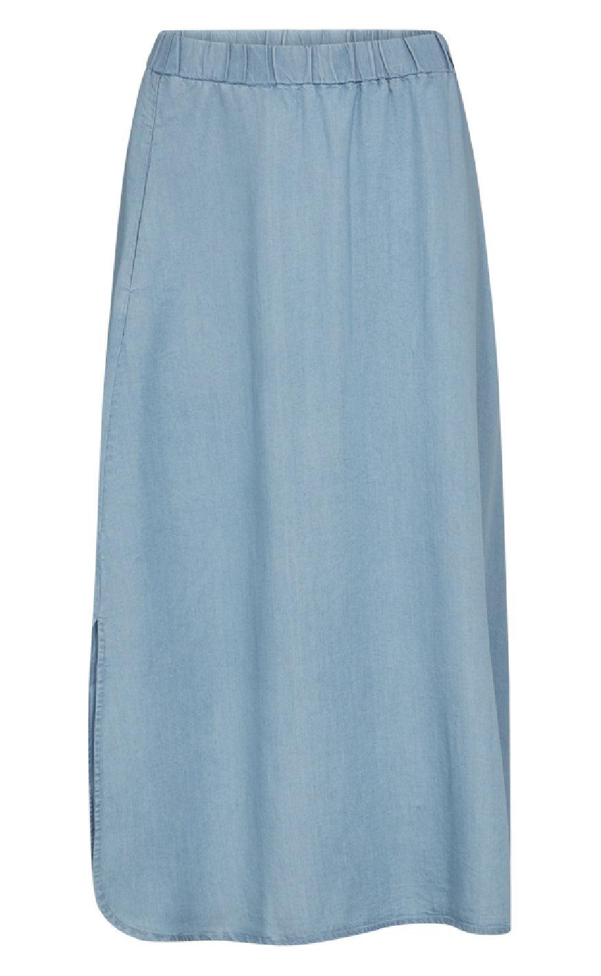Freequent Nederdel Carly Light Blue Denim