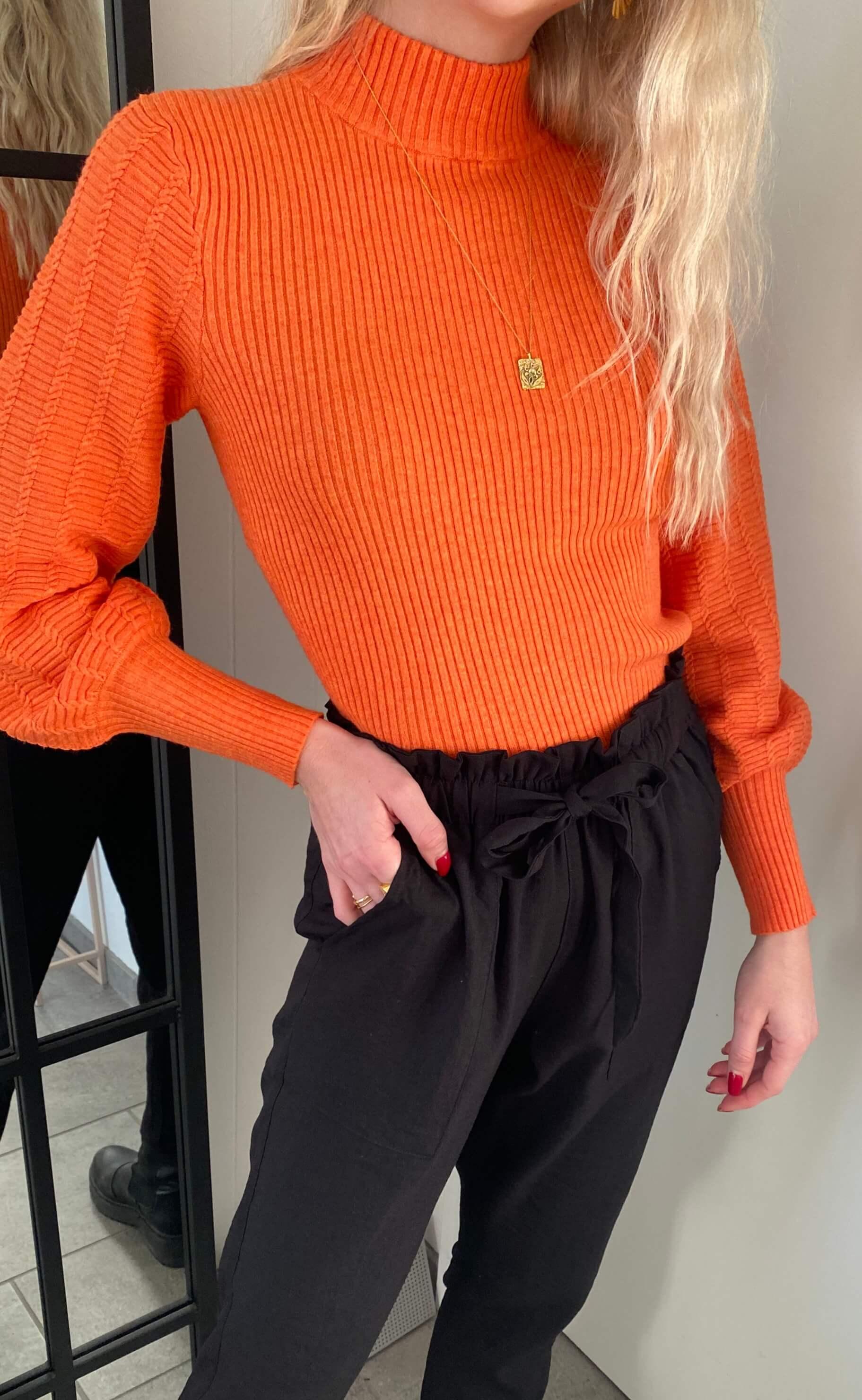 Freequent Pullover Claura Rope Flamme Melange