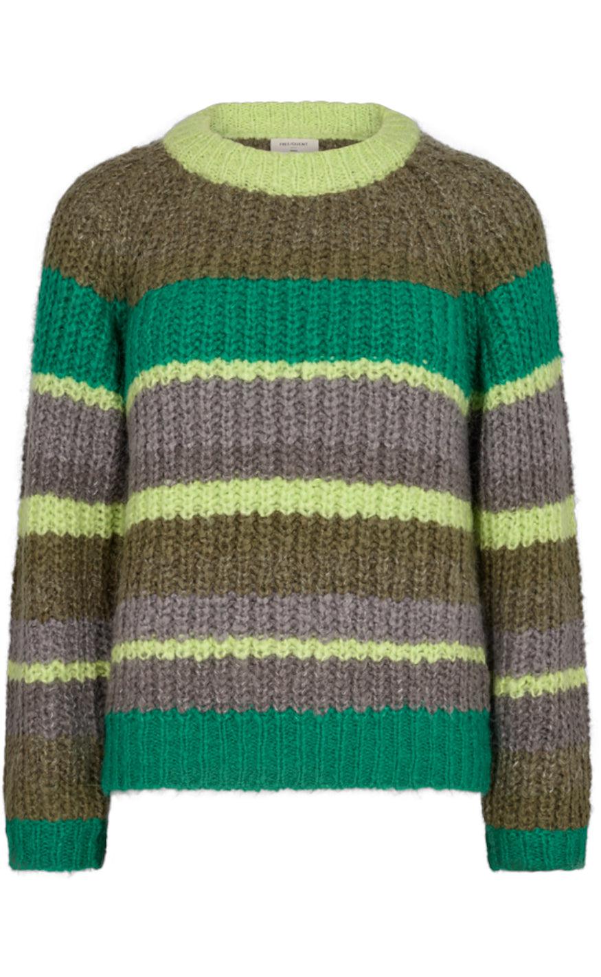 Freequent Pullover Evy Pepper Green Sharp Green