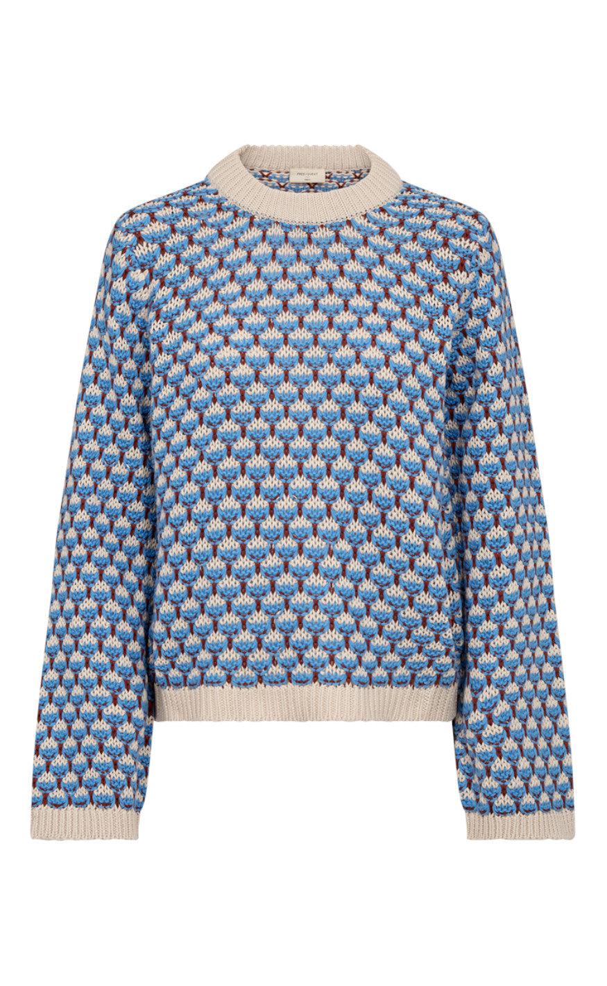 Freequent Pullover Flippy Moonbeam Azure Blue