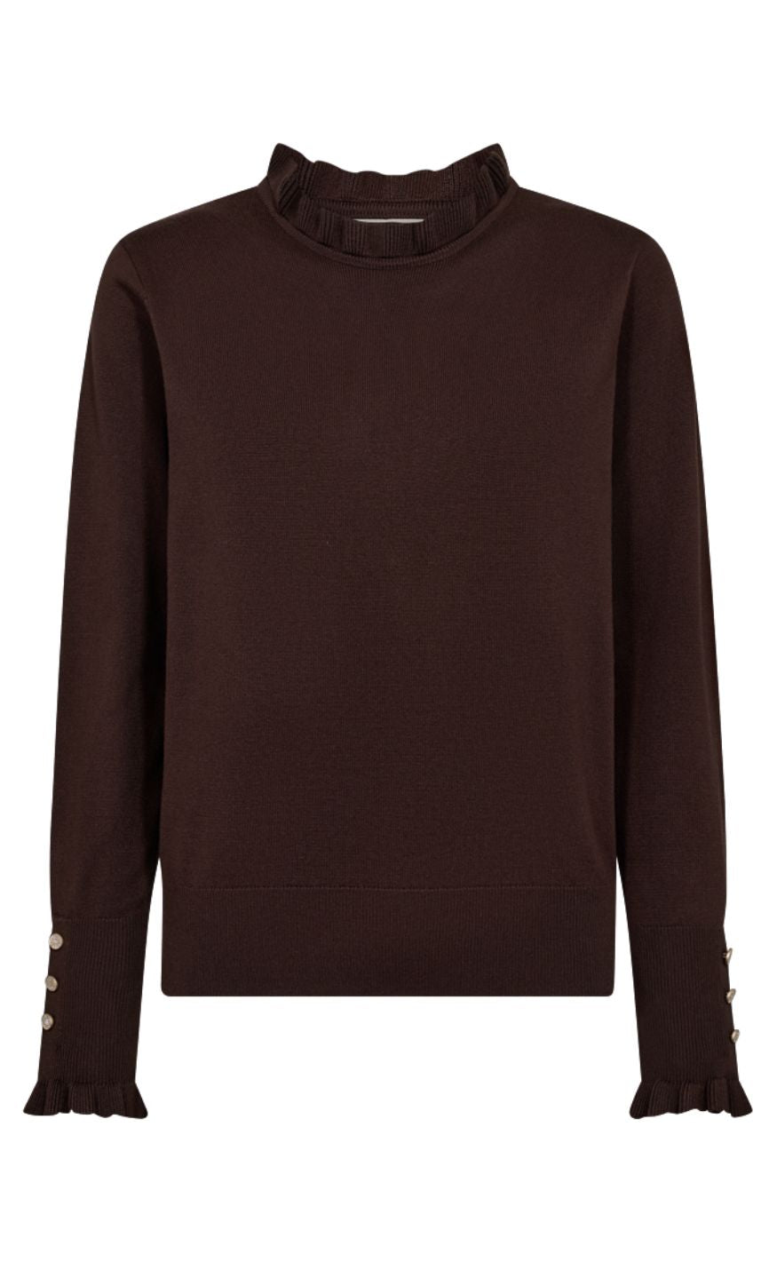 Freequent Pullover Katie Frill Coffee Bean