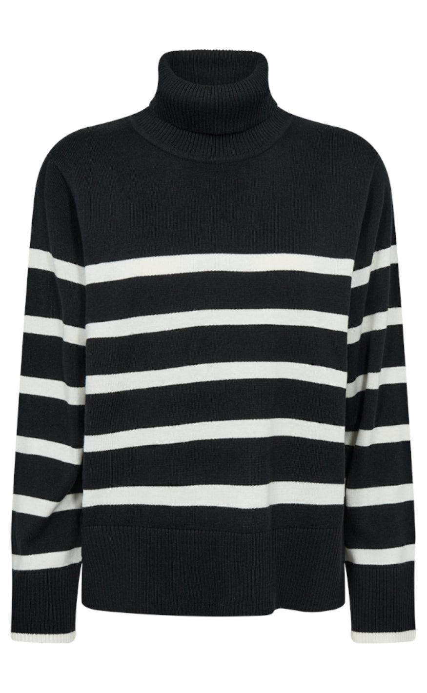 Freequent Pullover Monday Black Offwhite