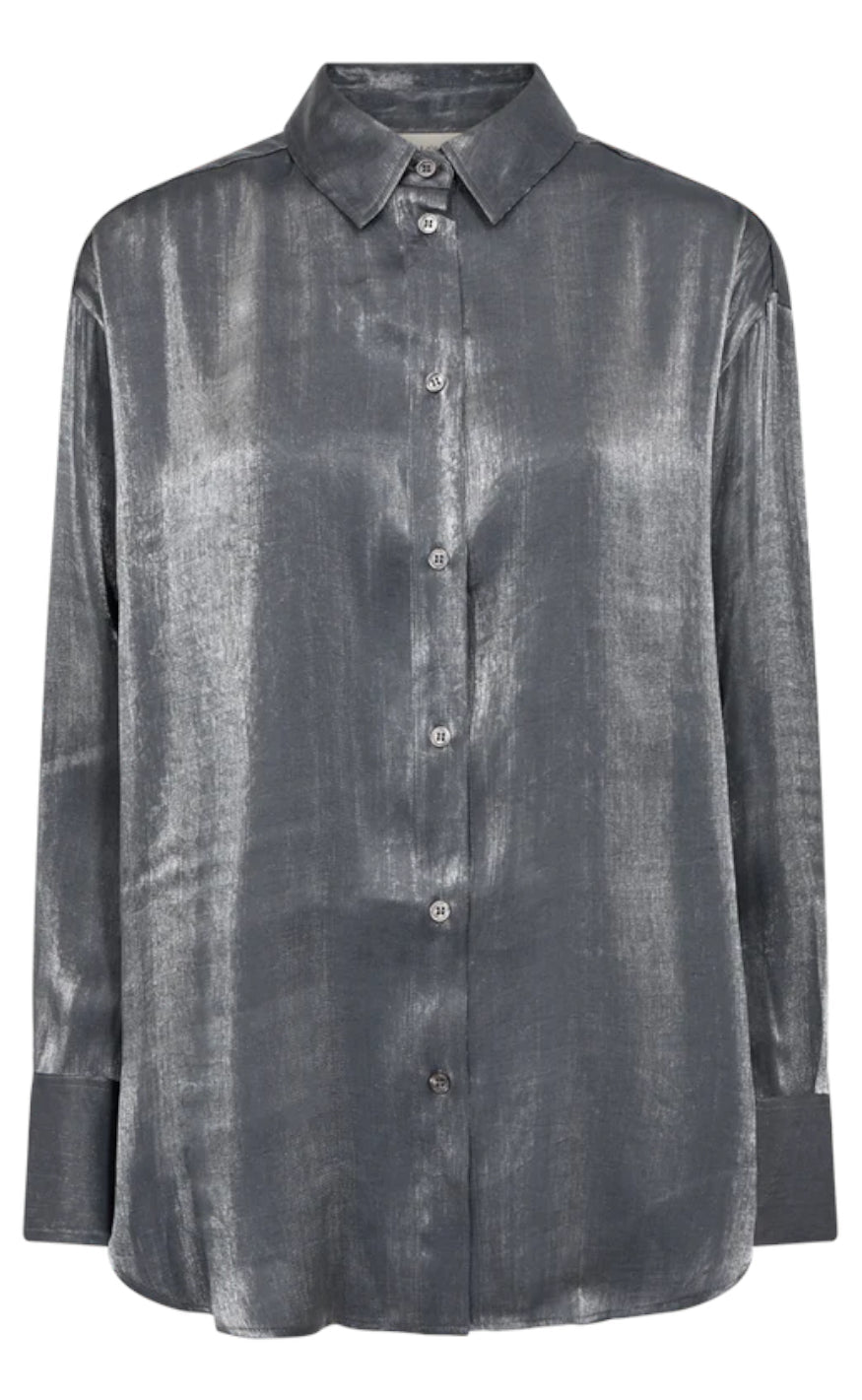 Freequent Skjorte Naron Gray Pinstripe