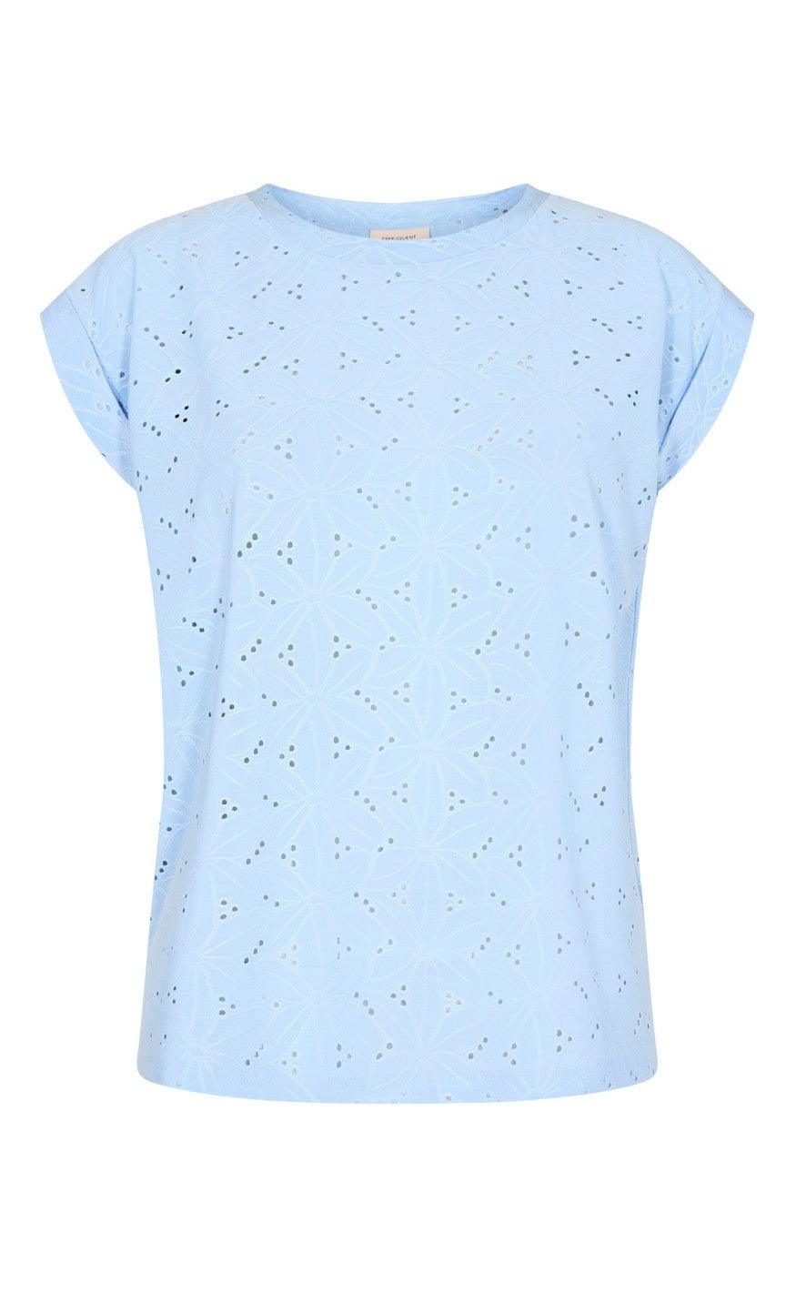 Freequent -shirt Blond Flower Chambray Blue