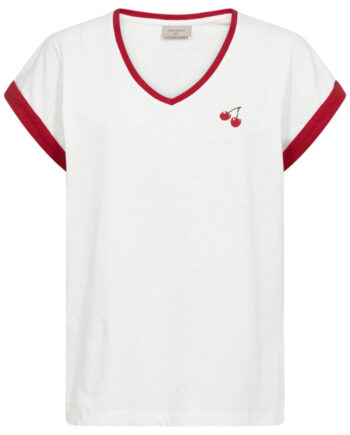 Freequent  -shirt Viva Star Off-white    True Red
