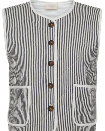 Freequent Vest Mella Medieval Blue    Off-white