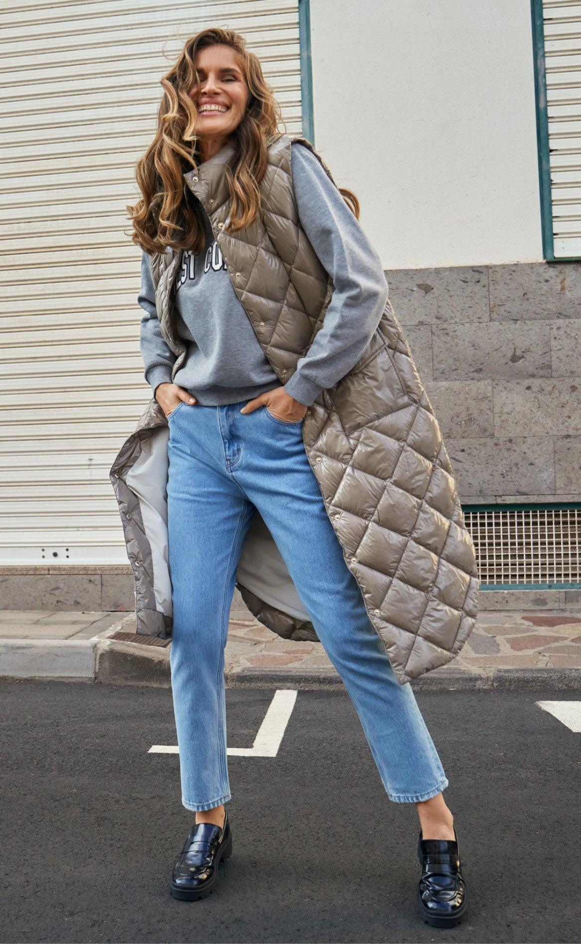 Freequent Vest Olga Gloss Silver Mink