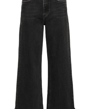 Gestuz Bukser Sara Hw Wide Washed Dark Black