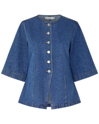 Global Funk Bluse Lila-  Vintage Blue Wash