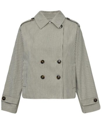 Global Funk Jakke Becker-  Black Beige Stripe