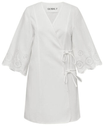 Global Funk Kjole Antaja Scallop-  White