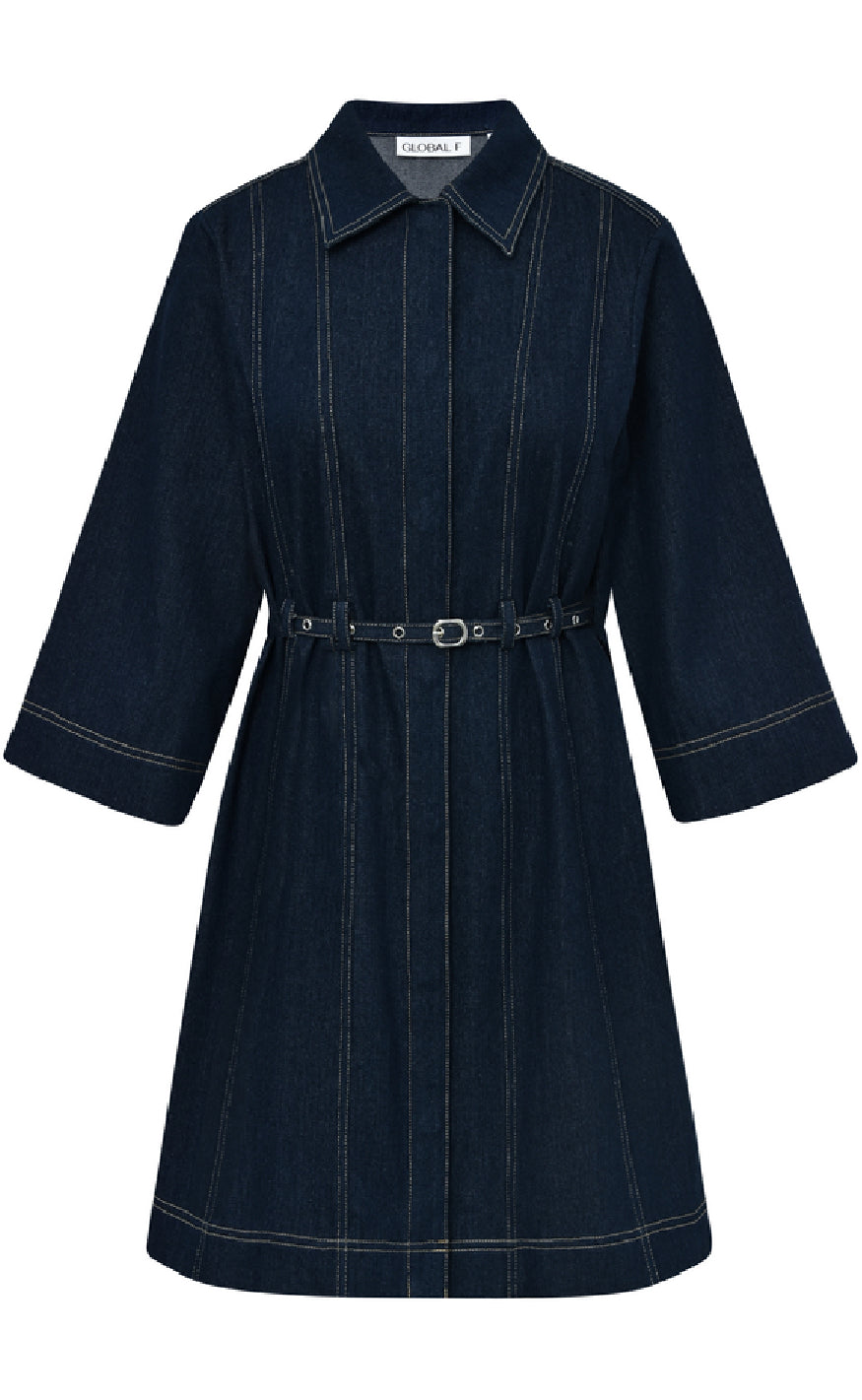Global Funk Kjole Jemina-  Dark Unwashed Denim
