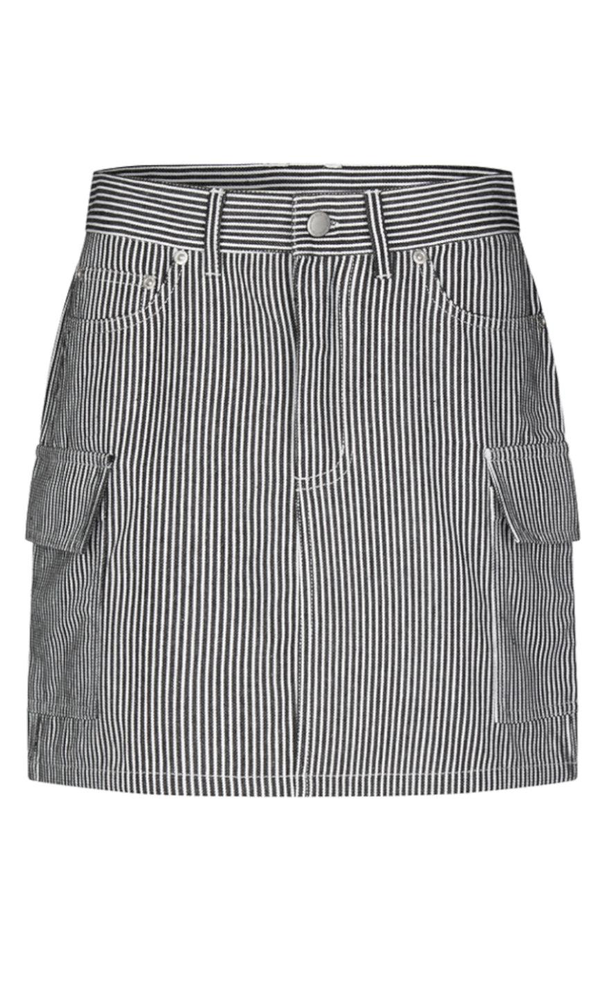 Global Funk Nederdel Sanya- Navy White Stripe