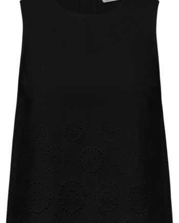 Global Funk Top Rihne Scallop-  Black