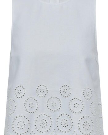 Global Funk Top Rihne Scallop-  White