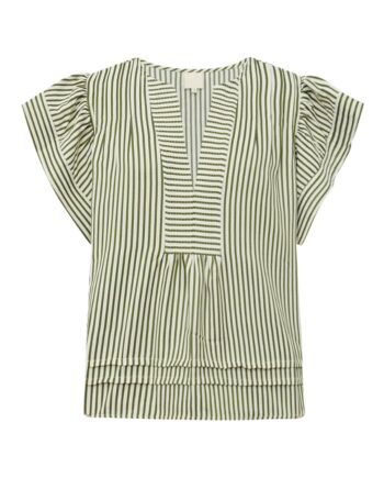 Gossia Bluse Minka Creme Army Stripes