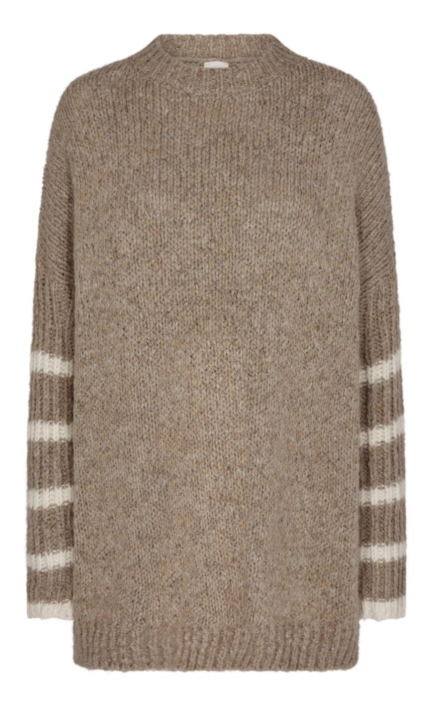 Gossia Jumper Ally Camel Offwhite Stripes