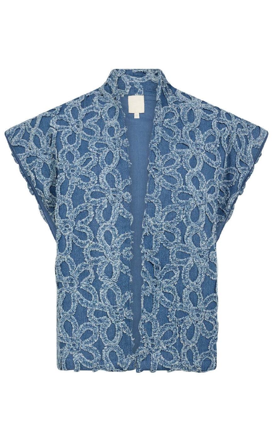 Gossia Vest Nena Denim Flowers