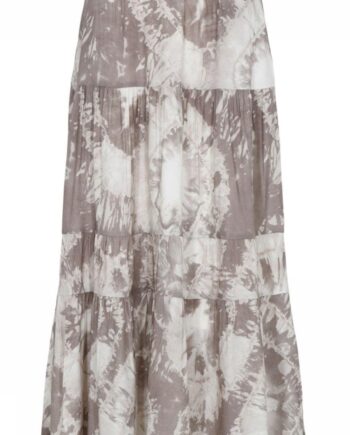 Gustav Nederdel Alice Long Frill Taupe Grey