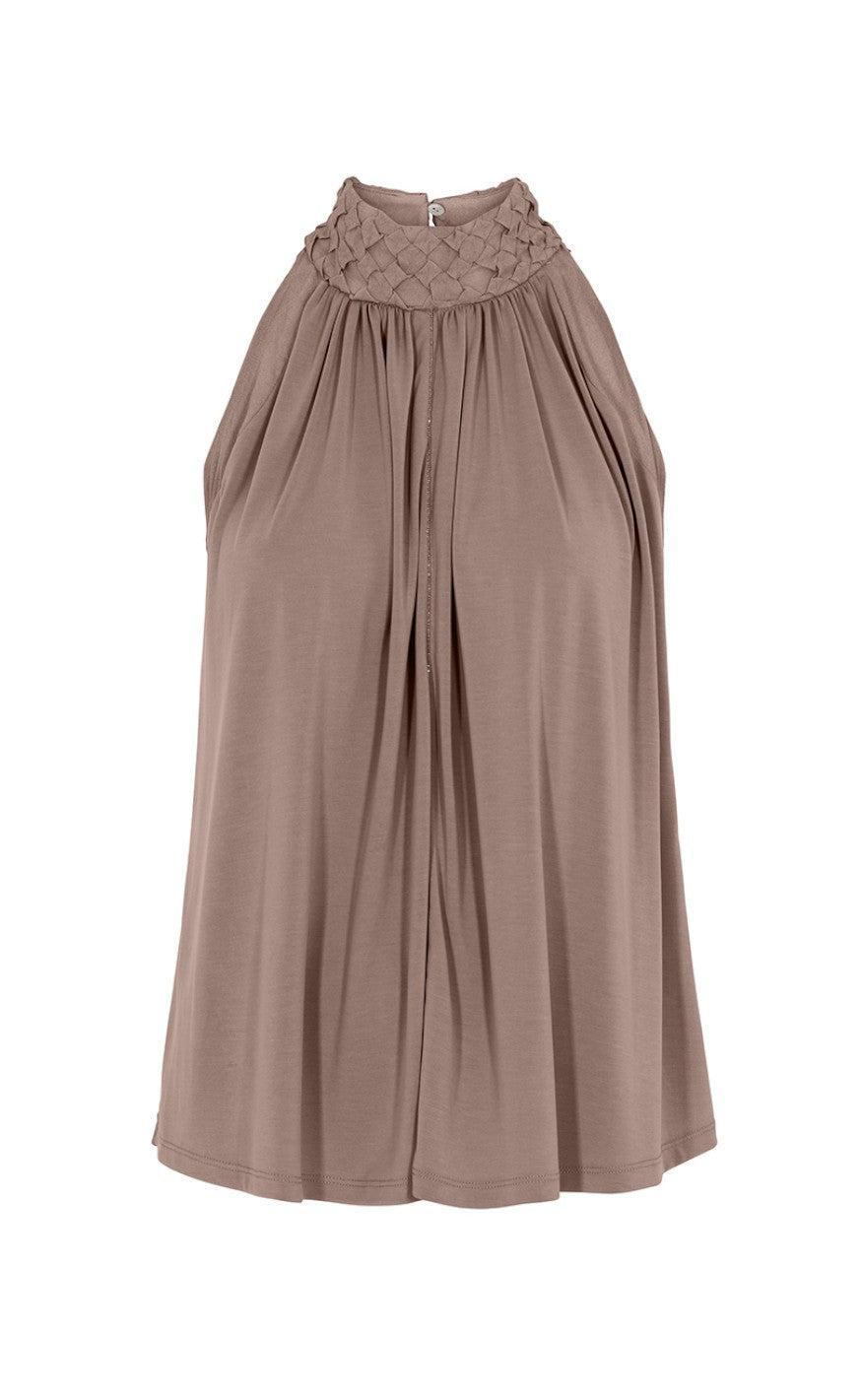 Gustav Top Fina Jersey Halter Neck Chanterell