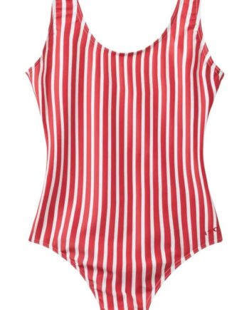 H2o Badedragt Stripe Swim Red