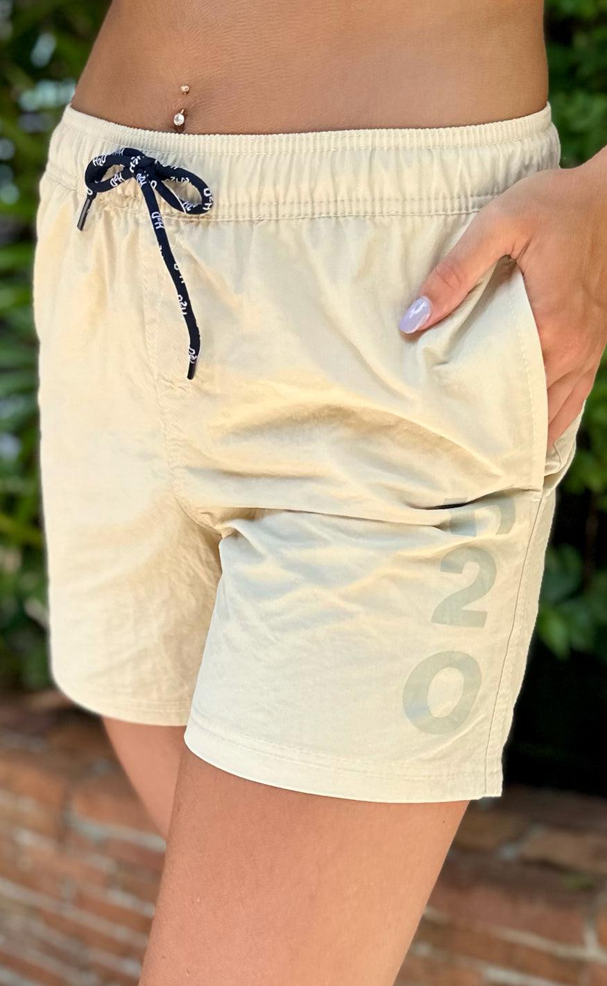 H2o Shorts Leisure Logo Beige