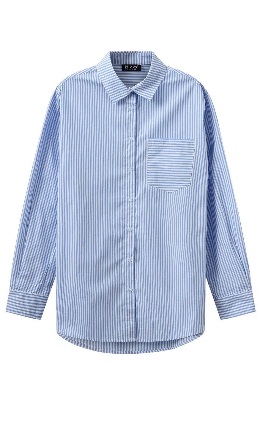 H2o Skjorte Rønne Essential Ls Blue White Stripe