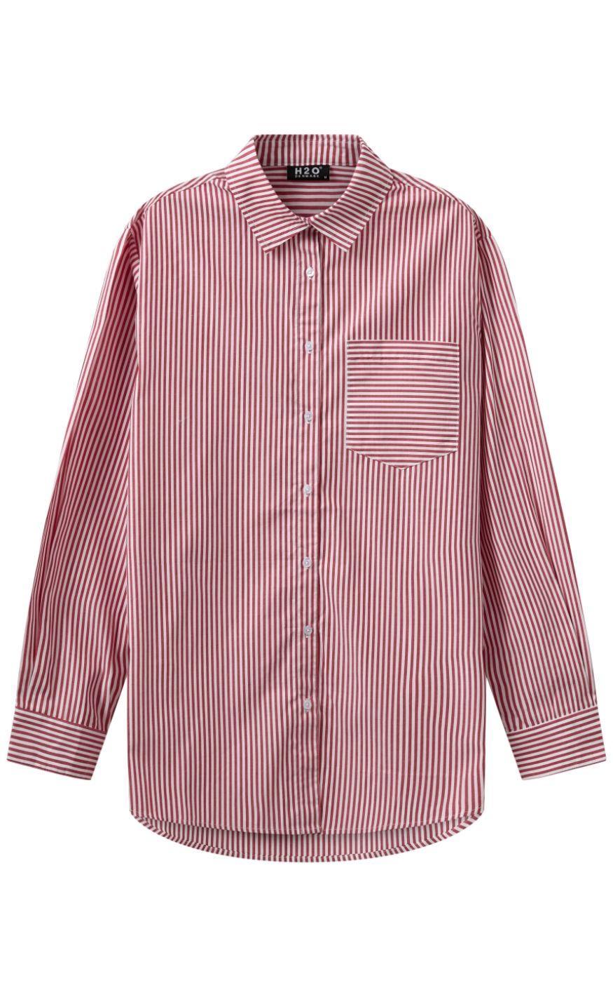 H2o Skjorte Rønne Essential Ls Red White