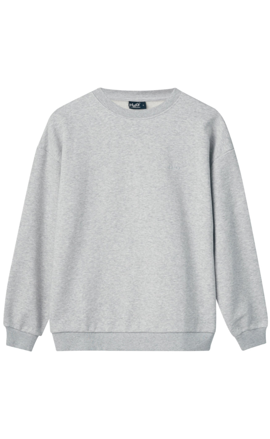H2o Sweater Base Sweat   39 Neck Light Grey Melange