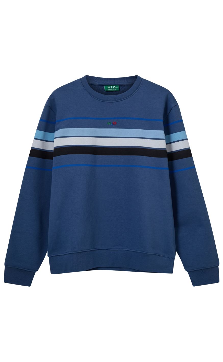 H2o Sweatshirt Classic Sweat 39 Neck Indigo Blue