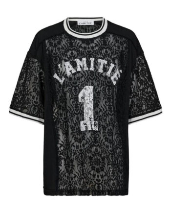 Haute   39 Amitié  -shirt Lace Football Black