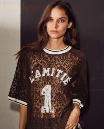 Haute   39 Amitié  -shirt Lace Football Mocca