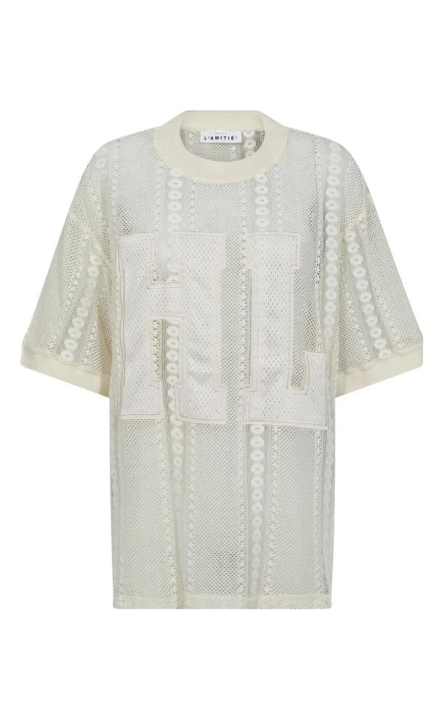 Haute   39 Amitié  -shirt Rough Lace Team Off-white