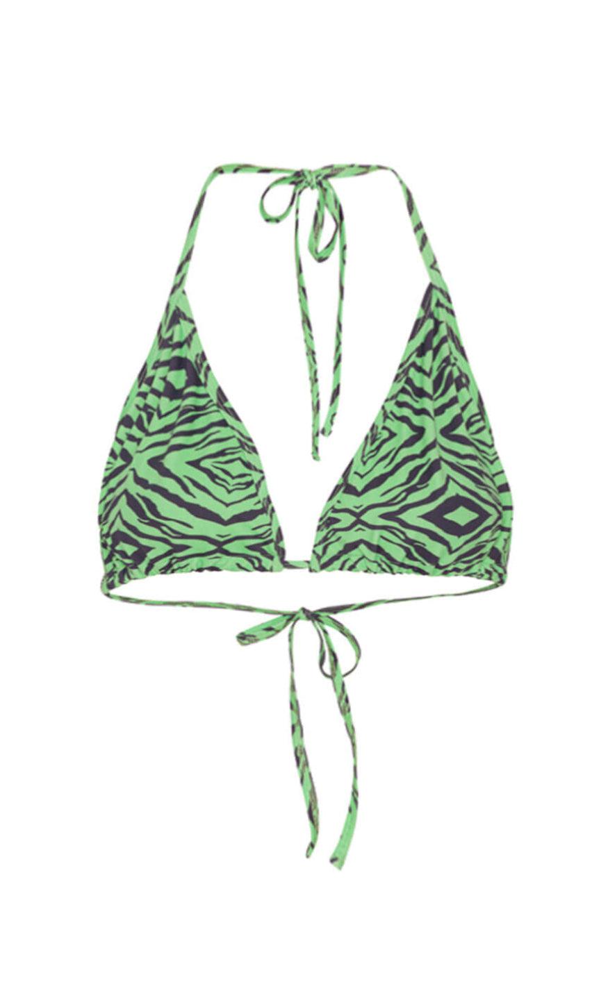 Hunkøn Bikini Overdel Lilly Green Tiger Art Print