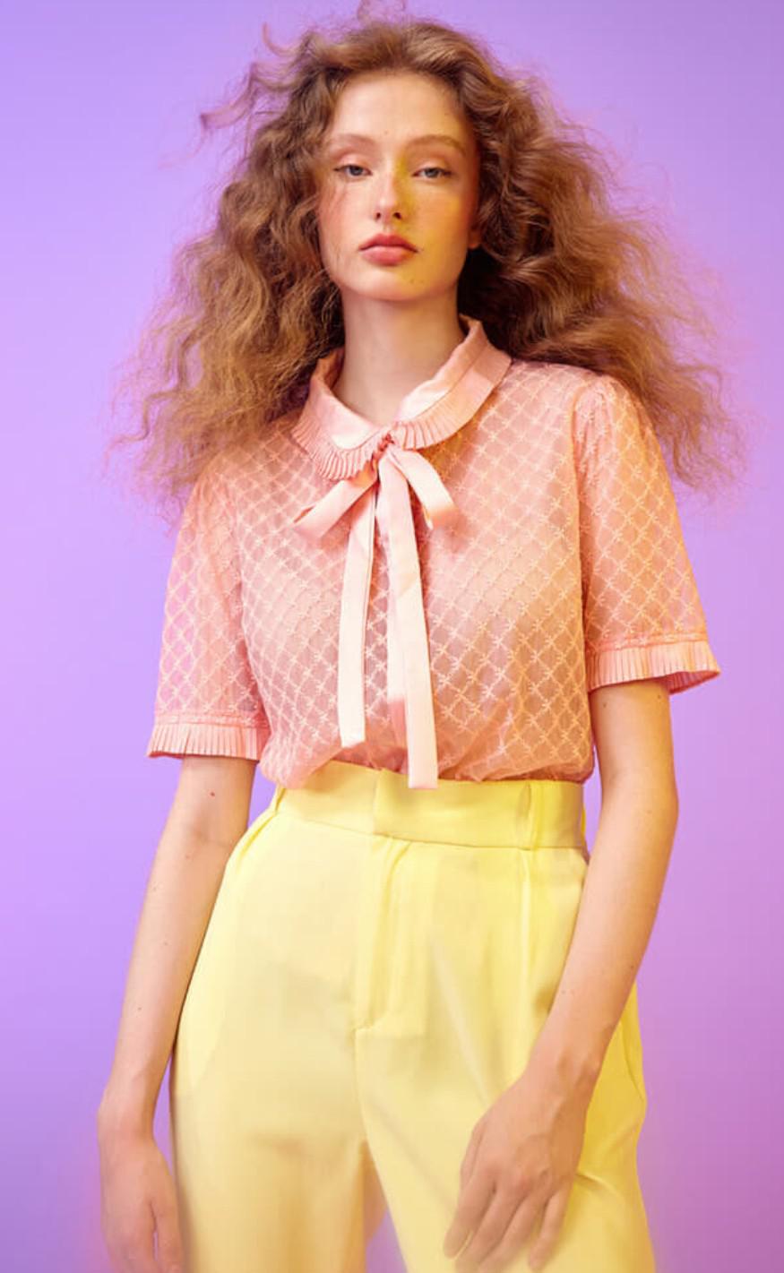 Hunkøn Bluse Ritha Peach