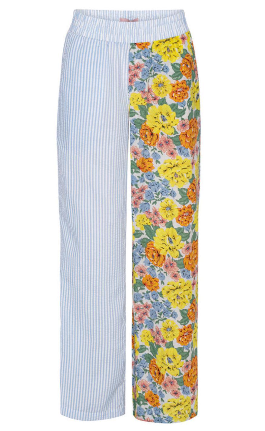 Hunkøn Bukser Vanessa Blue Floral