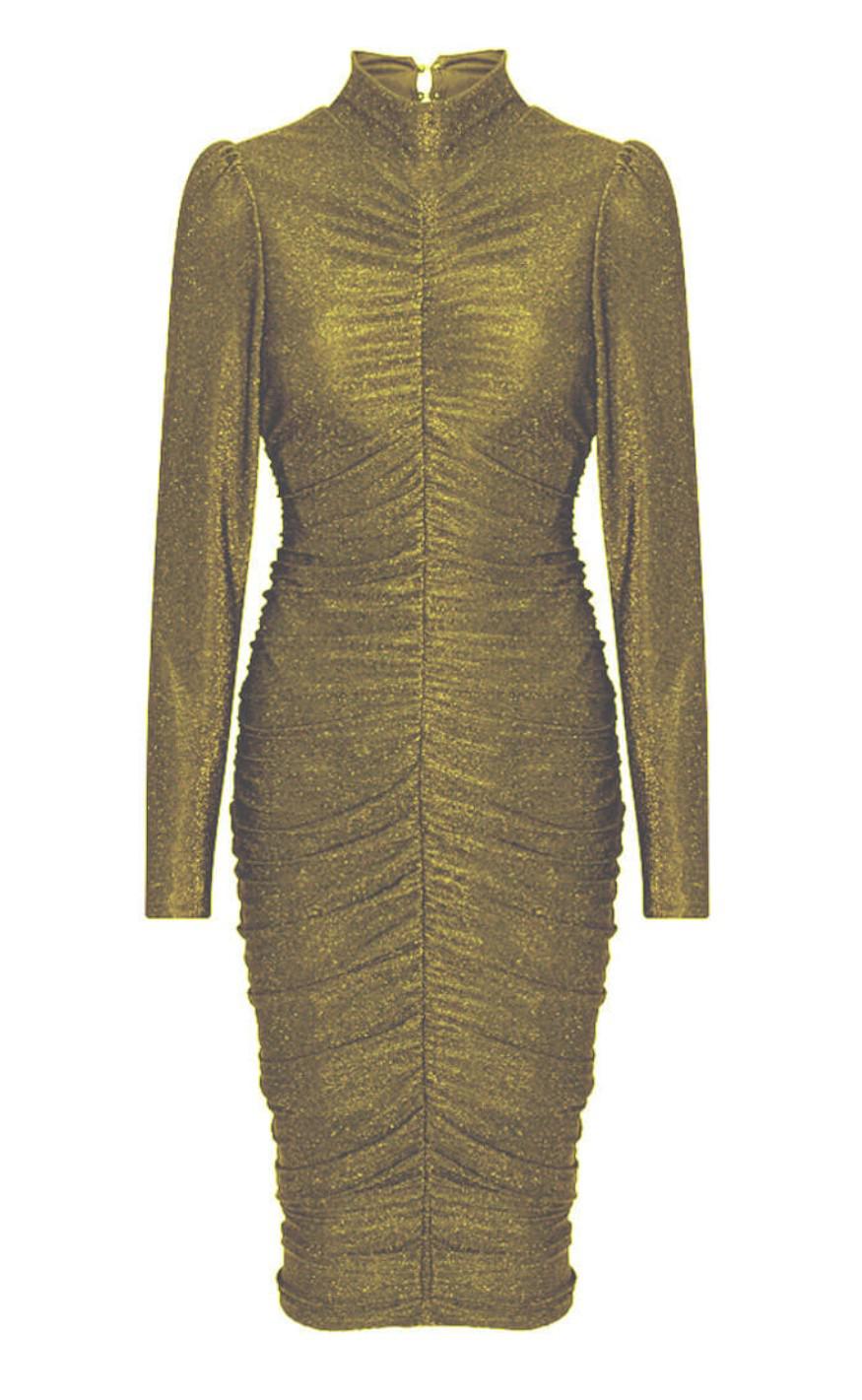 Hunkøn Kjole Cattia Gold Glitter