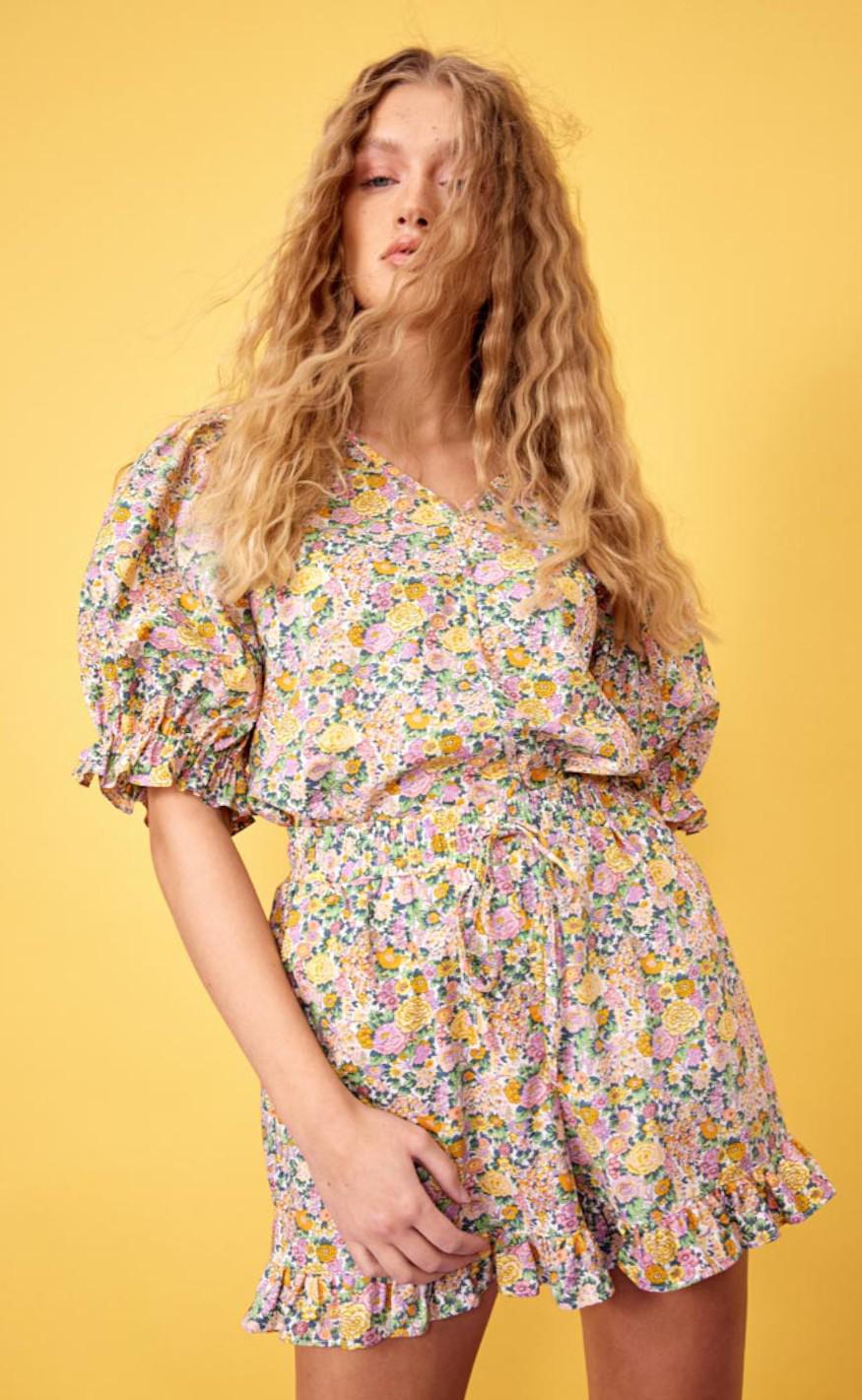 Hunkøn Shorts Macy Ruffle Flowerfield