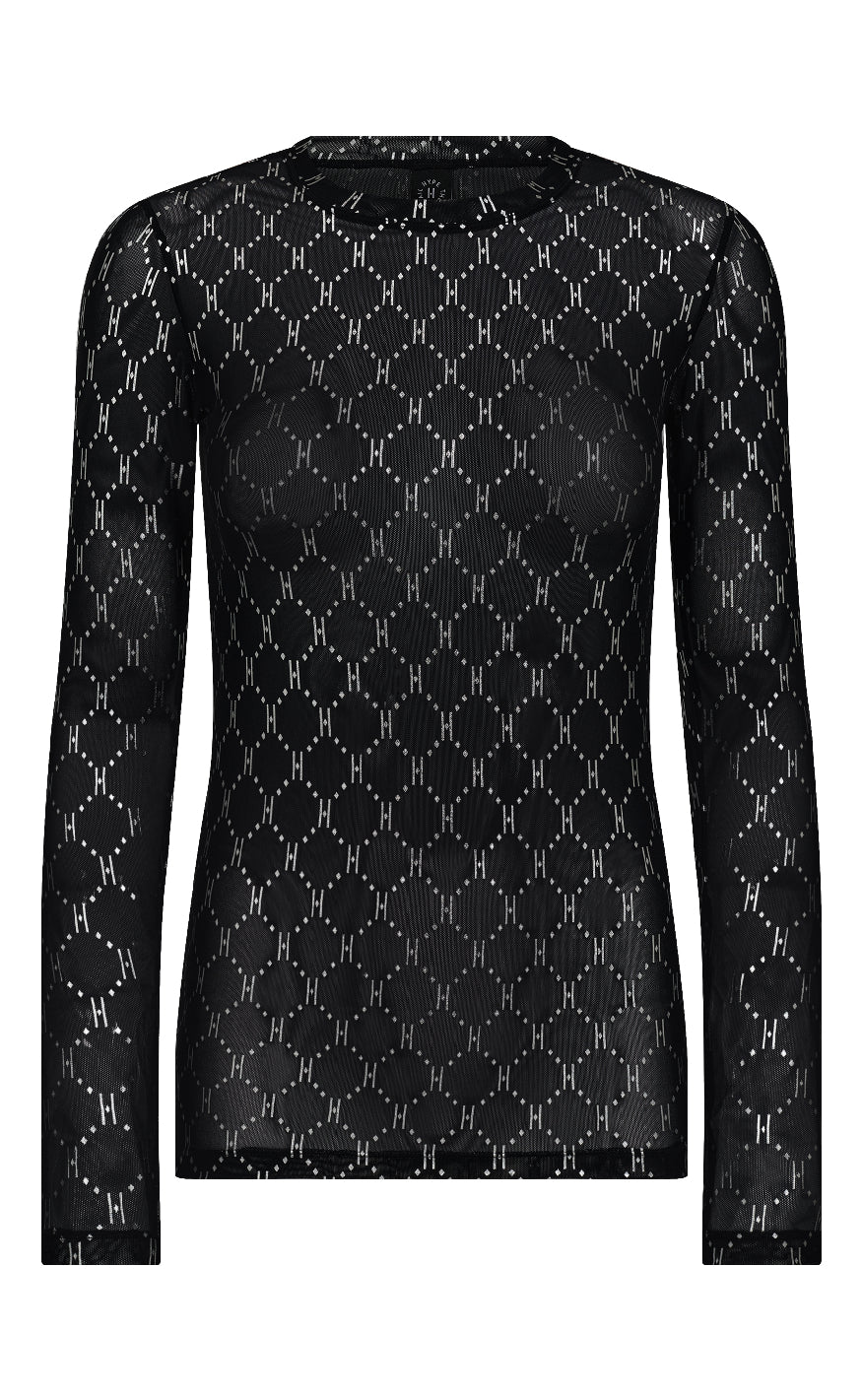 Hype The Detail Bluse Mesh Grey Silver