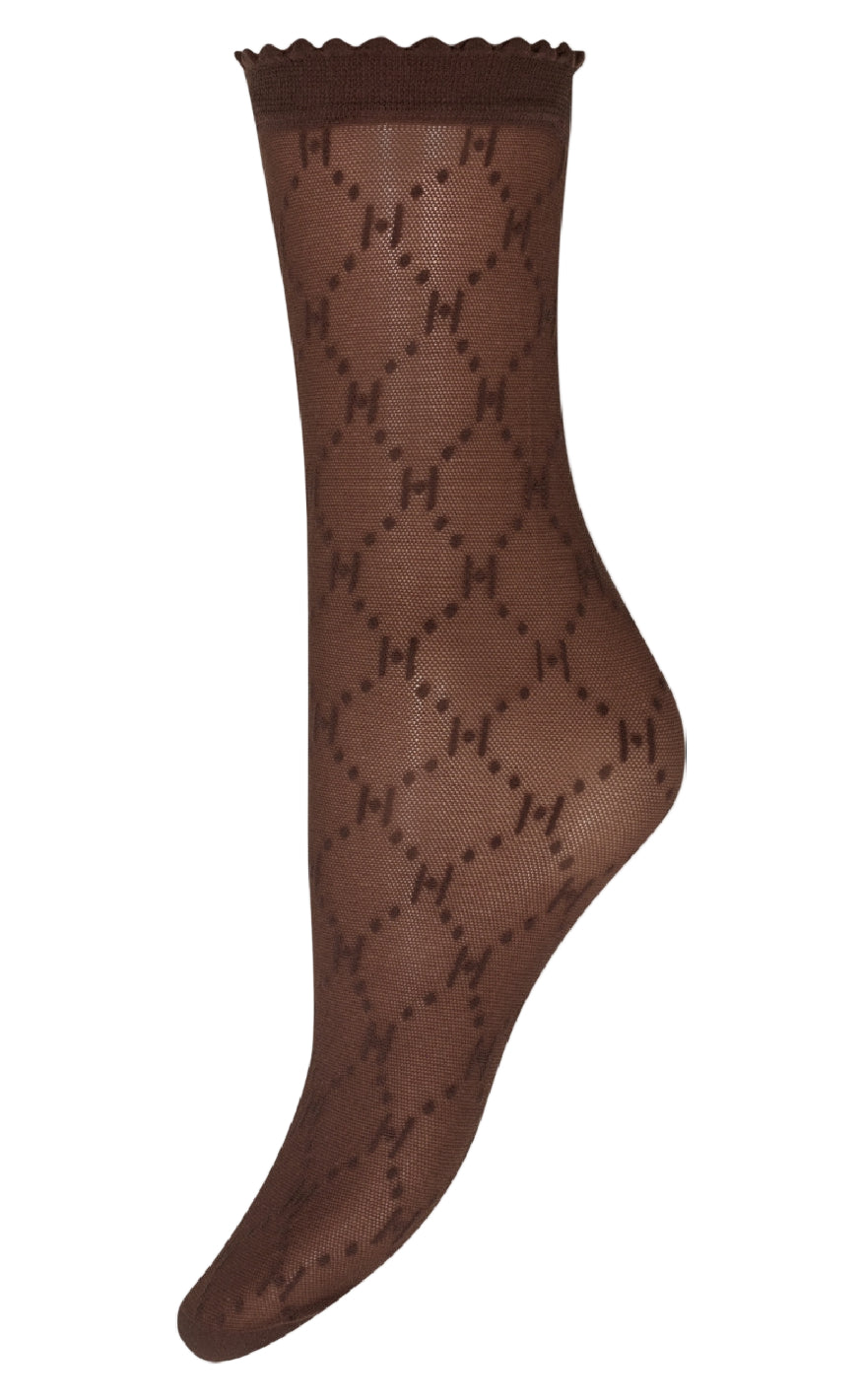 Hype The Detail Strømper Logo 25 Denier Brown