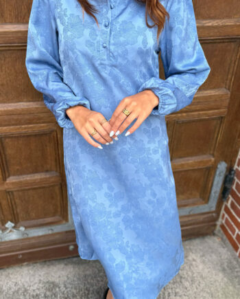 Ina Copenhagen Kjole Celeste Ls Blue Flower