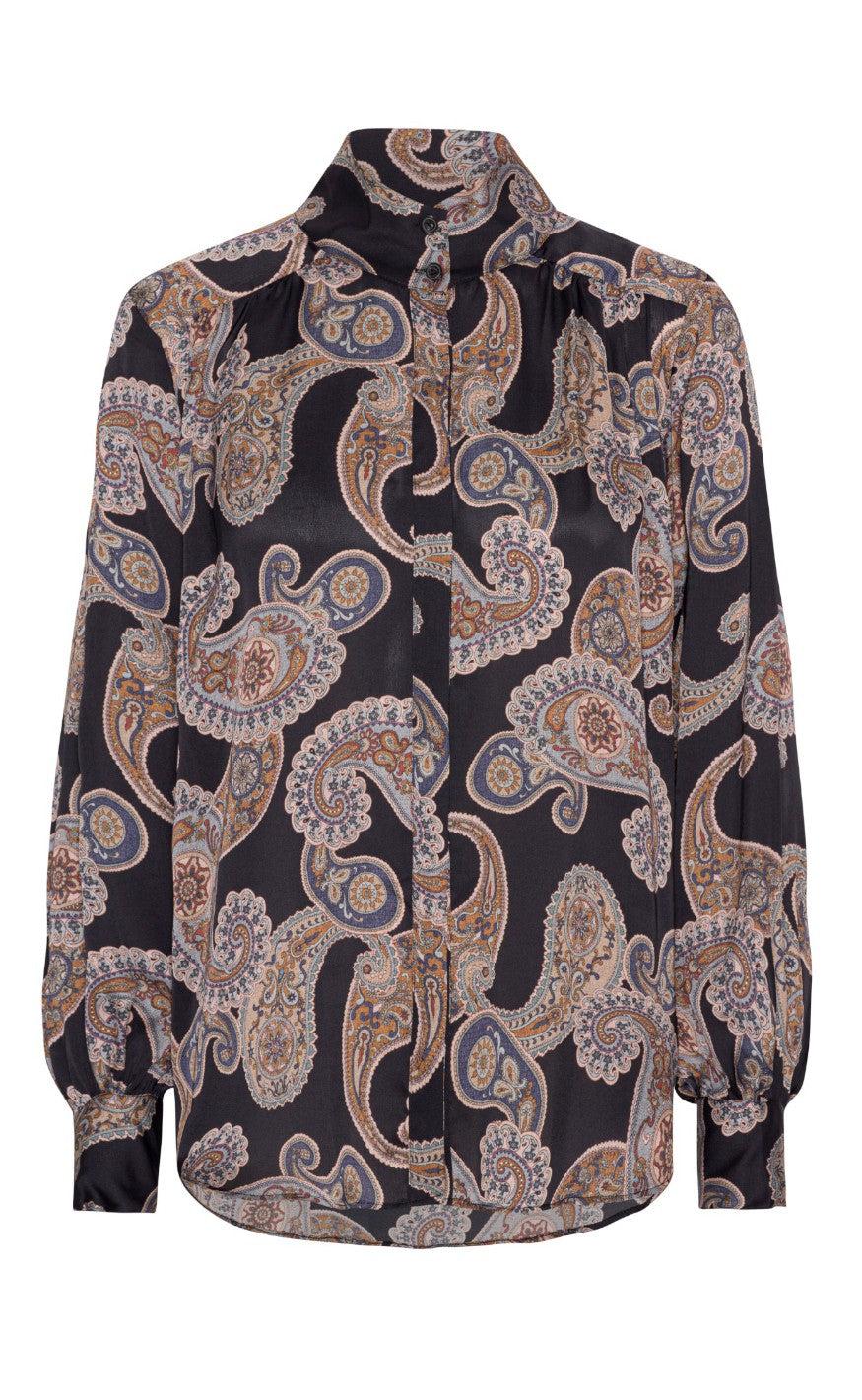 Karmamia Copenhagen Skjorte Noelle Blue Grand Paisley