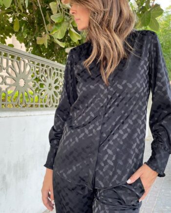Karmamia Copenhagen Skjorte Trinity Black Keffiyeh Jacquard