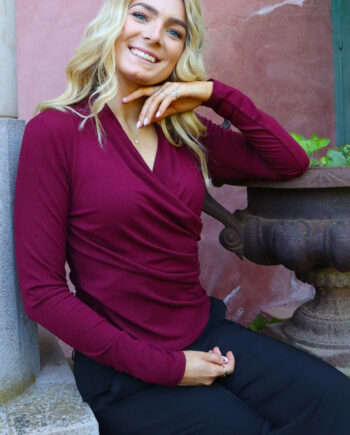 Liberte Bluse Ea Wrap Bordeaux