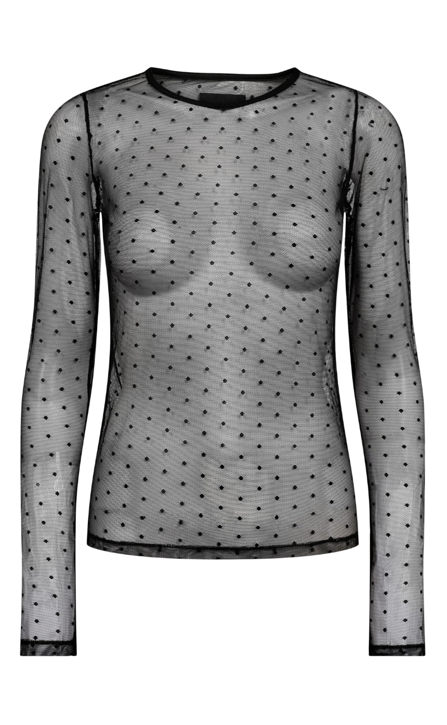Liberte Bluse Isa Ls Lace Black Dot