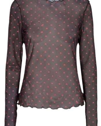 Liberte Bluse Mesh Heart Checks