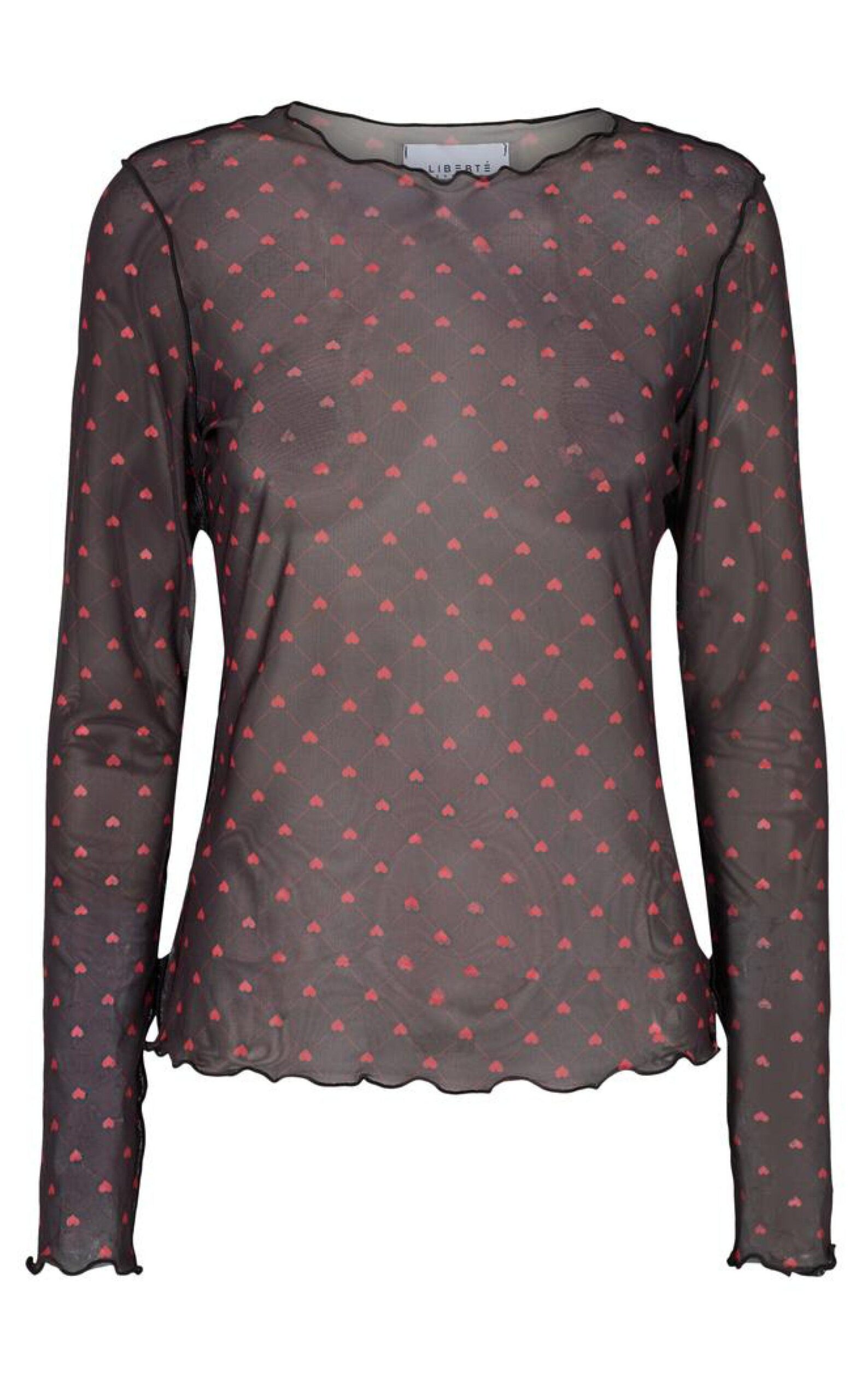 Liberte Bluse Mesh Heart Checks