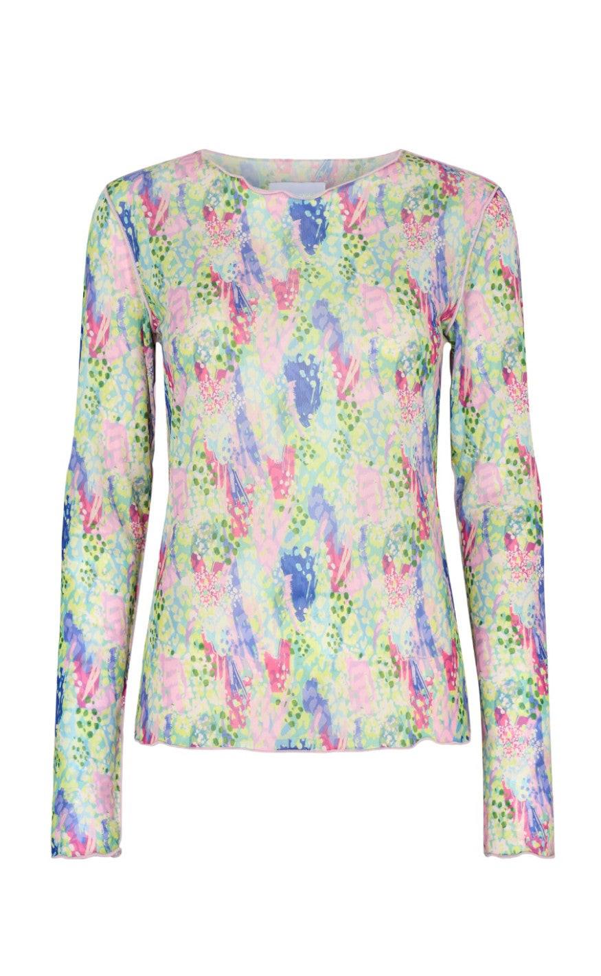 Liberte Bluse Mesh Limegreen Pastel Leo