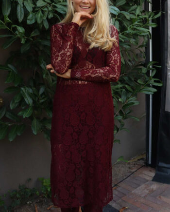 Liberte Kjole Lacy Bordeaux Lace