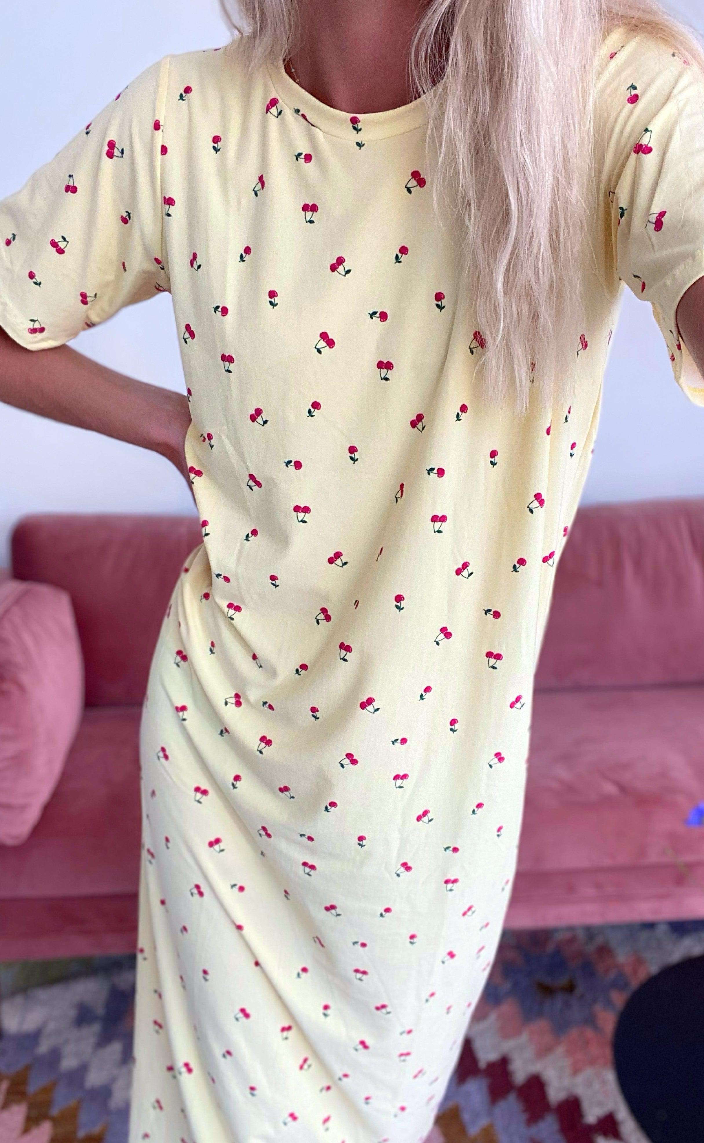 Liberte  -shirt Kjole Alma Cherry Print